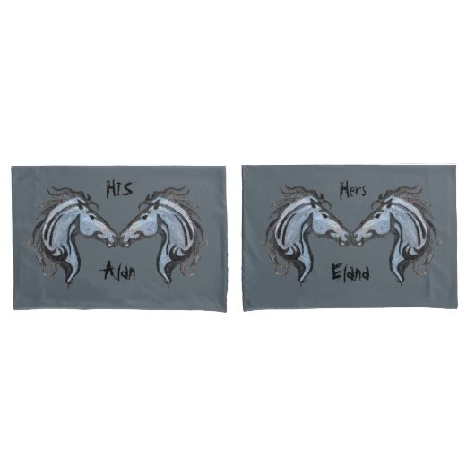 Prachtig Paard Design Paar Kussen Hoesjes Kussensloop (Voorkant-Set)