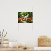 Prachtig paard en wagen poster (Keuken)