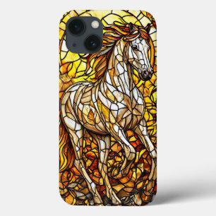 Prachtig Paard Glas in Lood Kunstzinnig Paardenlie Case-Mate iPhone Case
