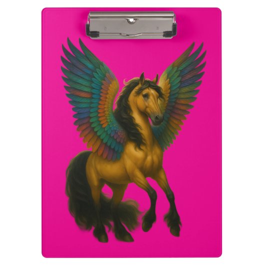 Prachtig paard met vleugels klembord (Voorkant)