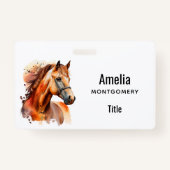 Prachtig paard portret badge (Voorkant)