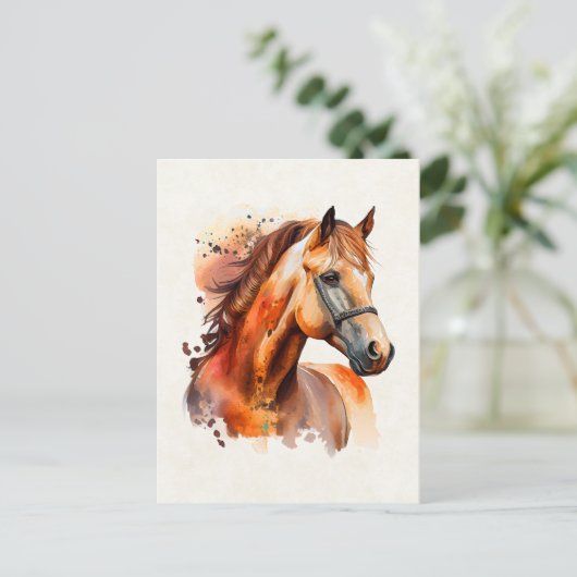 Prachtig paard portret briefkaart (Staand voorkant)