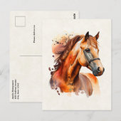 Prachtig paard portret briefkaart (Voorkant / Achterkant)