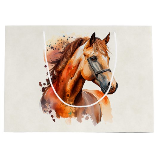Prachtig paard portret groot cadeauzakje (Voorkant)