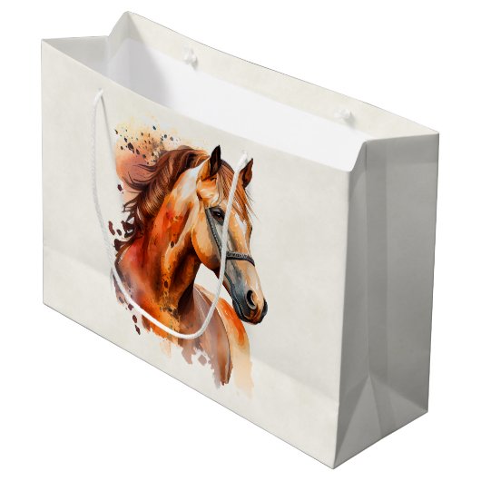 Prachtig paard portret groot cadeauzakje (Voorkant Gekanteld)