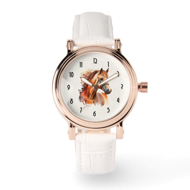 Prachtig paard portret horloge (Voorkant)
