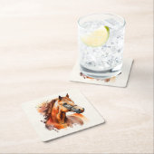 Prachtig paard portret kartonnen onderzetters (Insitu)