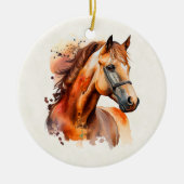 Prachtig paard portret keramisch ornament (Voorkant)