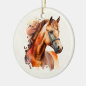 Prachtig paard portret keramisch ornament (Links)