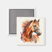 Prachtig paard portret magneet (Voorkant / Achterkant)