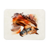 Prachtig paard portret magneet (Horizontaal)