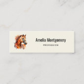 Prachtig paard portret mini visitekaartje (Voorkant)