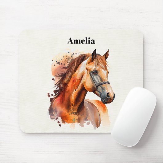 Prachtig paard portret muismat (Met muis)