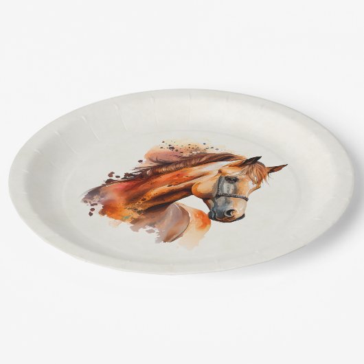 Prachtig paard portret papieren bordje (Gekanteld)