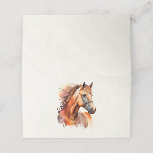 Prachtig paard portret plaatskaartje (Buitenkant ongevouwen)