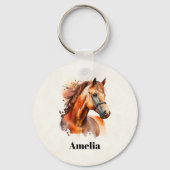 Prachtig paard portret sleutelhanger (Voorkant)