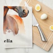 Prachtig paard portret theedoek (Quarter Fold)