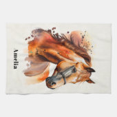 Prachtig paard portret theedoek (Horizontaal)