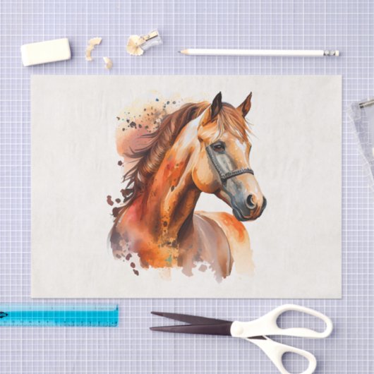 Prachtig paard portret tissuepapier (Craft)