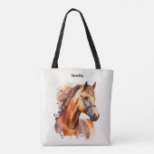Prachtig paard portret tote bag (Achterkant)