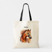 Prachtig paard portret tote bag (Achterkant)