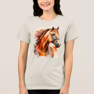 Prachtig paard portret Tri-Blend shirt