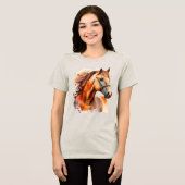 Prachtig paard portret Tri-Blend shirt (Voorkant volledig)