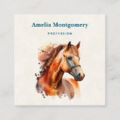 Prachtig paard portret vierkante visitekaartje (Voorkant)