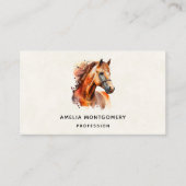 Prachtig paard portret visitekaartje (Voorkant)
