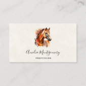 Prachtig paard portret visitekaartje (Voorkant)
