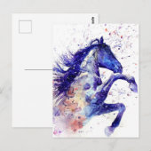 Prachtig paardenschilderij in waterverf briefkaart (Voorkant / Achterkant)