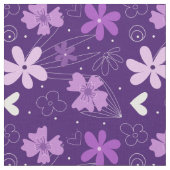 Prachtig Paars Floral Daisy Flower Pattern Stof (Close Up)