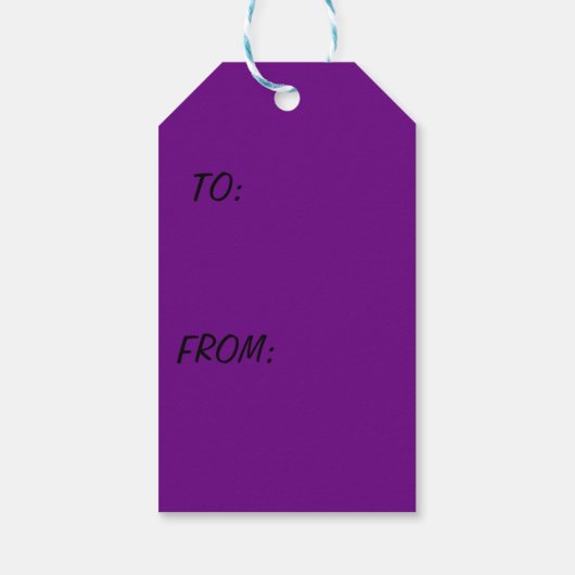 Prachtig Paars Gift Label Cadeaulabel (Achterkant)