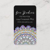 Prachtig Paars Mandala Yoga Visitekaartje (Achterkant)