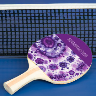Prachtig Paars Violet Roze Batik Cirkels Kunst Pat Tafeltennisbatje