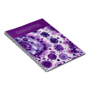 Prachtig paars violet roze batik cirkels kunstpatr notitieboek