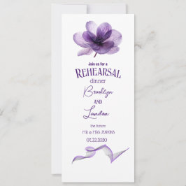 Prachtig Paarse bloem repetitie diner Kaart