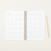 Prachtig Paarse lavendelpatroon Monogramed Planner (Maandelijkse pagina's)