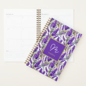 Prachtig Paarse lavendelpatroon Monogramed Planner (Display)