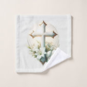Prachtig Paaskruis met Paaslelies Bad Handdoek (Wasdoekje)