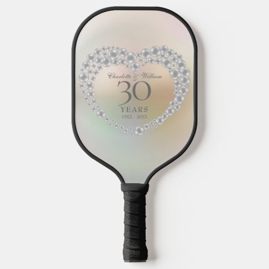 Prachtig pachtig Jubileum voor 30ste bruiloft Pickleball Paddle (Voorkant)