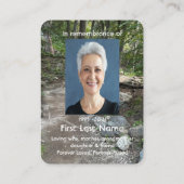 Prachtig pad in de wildernis van de bosbomen visitekaartje (Achterkant)