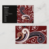 Prachtig Paisley bloemenwervelpatroon Visitekaartje (Voorkant / Achterkant)