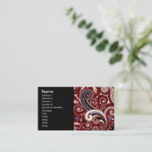 Prachtig Paisley bloemenwervelpatroon Visitekaartje (Staand voorkant)
