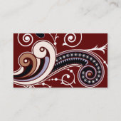 Prachtig Paisley bloemenwervelpatroon Visitekaartje (Achterkant)