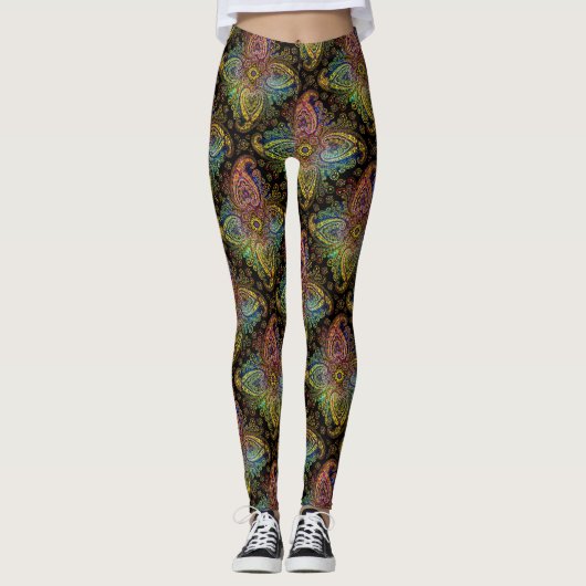 Prachtig Paisley-motief Leggings (Voorkant)
