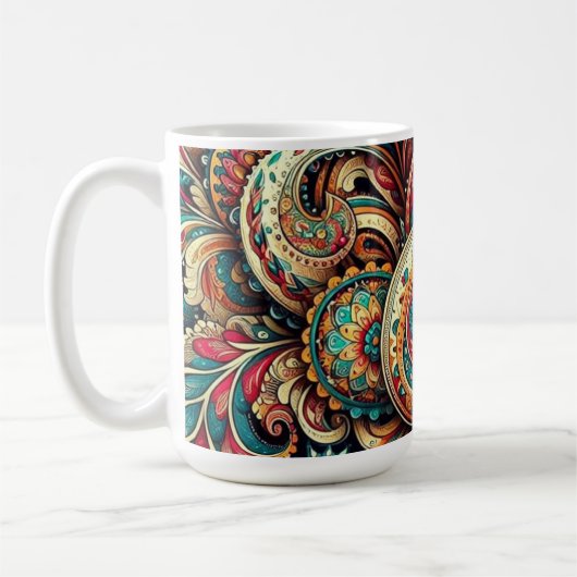 Prachtig Paisley patroon Koffiemok (Links)