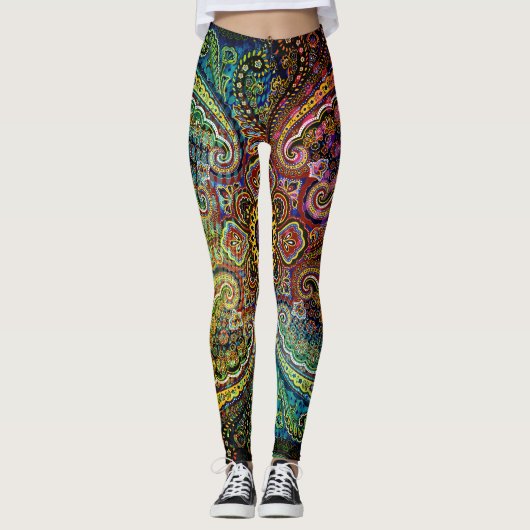 Prachtig PAISLEY-patroon Leggings (Voorkant)