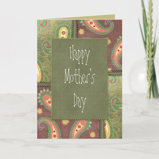 Prachtig Paisley Verjaardagsontwerp Kaart (Voorkant)