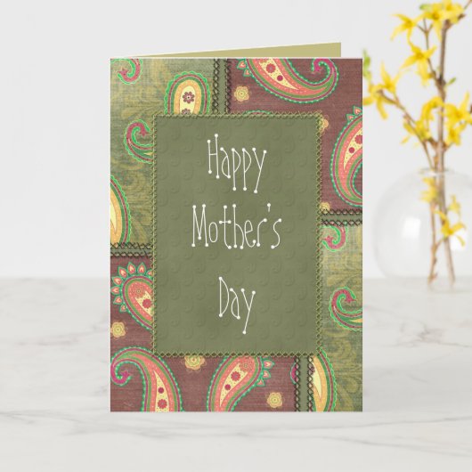 Prachtig Paisley Verjaardagsontwerp Kaart (Gele Bloem)